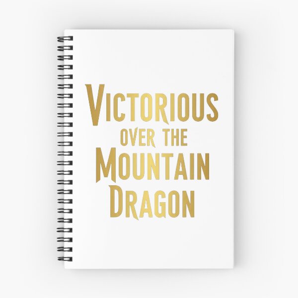 Item preview, Victorious Over The Mountain Dragon Epic Fantasy Quote designed and sold by Dzblack.