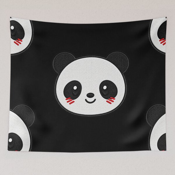 Item preview, Kawaii Panda Embroidery Patch Illustration designed and sold by ColorSplash123.