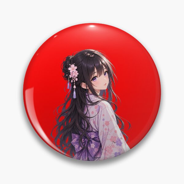 Item preview, Elegant Japanese Anime Girl | Sakura Kimono Aesthetic | Original Anime Art Sticker designed and sold by ritach11.