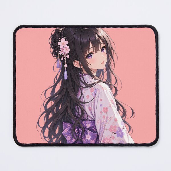 Item preview, Elegant Japanese Anime Girl | Sakura Kimono Aesthetic | Original Anime Art Sticker designed and sold by ritach11.