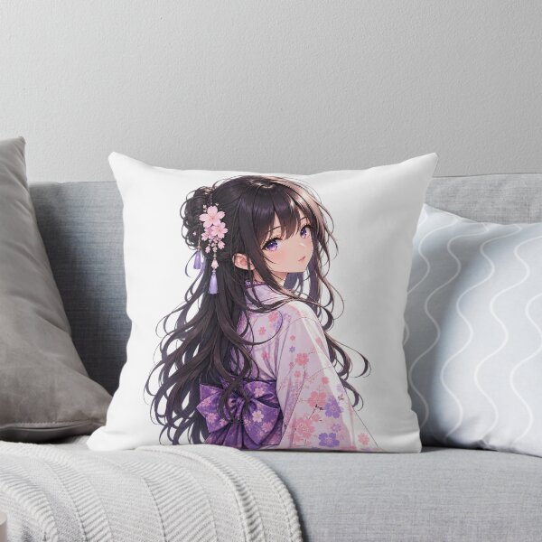 Item preview, Elegant Japanese Anime Girl | Sakura Kimono Aesthetic | Original Anime Art Sticker designed and sold by ritach11.