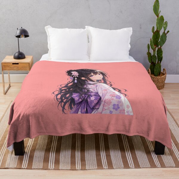 Item preview, Elegant Japanese Anime Girl | Sakura Kimono Aesthetic | Original Anime Art Sticker designed and sold by ritach11.