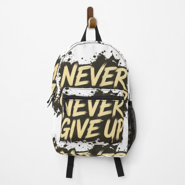 Item preview, Never Give Up Bold Motivational Typography Graphic Sticker designed and sold by zenithdecalco.