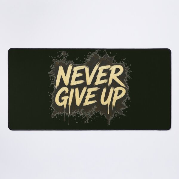 Item preview, Never Give Up Bold Motivational Typography Graphic Sticker designed and sold by zenithdecalco.