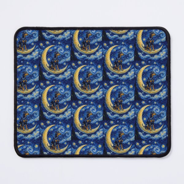 Item preview, Funny German Pinscher Starry Night Painting Cute Moon Stars Mom Dad Kids designed and sold by FurryHavenPH.