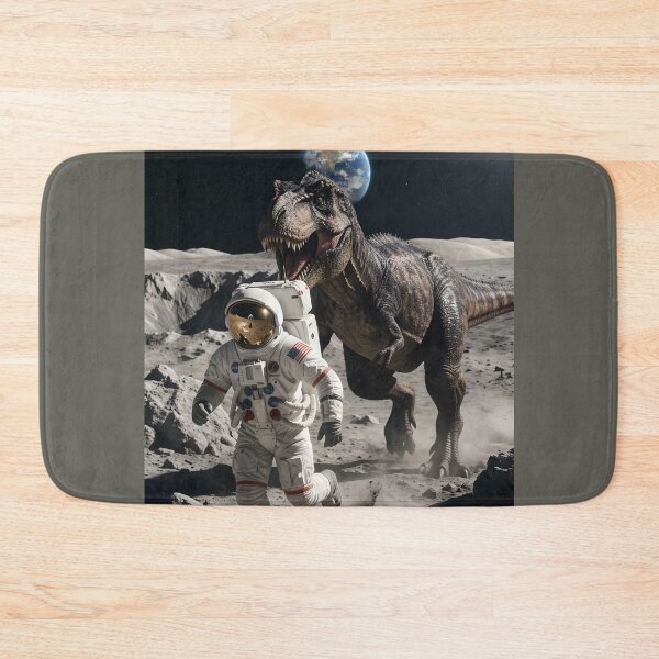Item preview, NASA astronaut being chased by T-Rex on the moon. designed and sold by WiseBow.