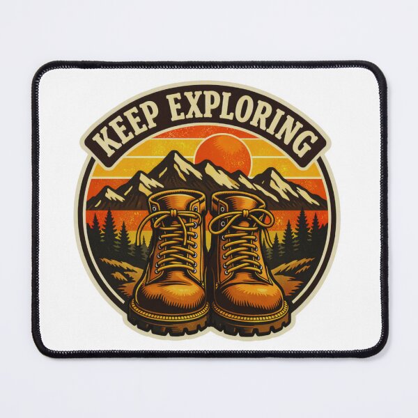 Item preview, Mountain Hiking Adventure Retro Badge designed and sold by GabeMountainArt.