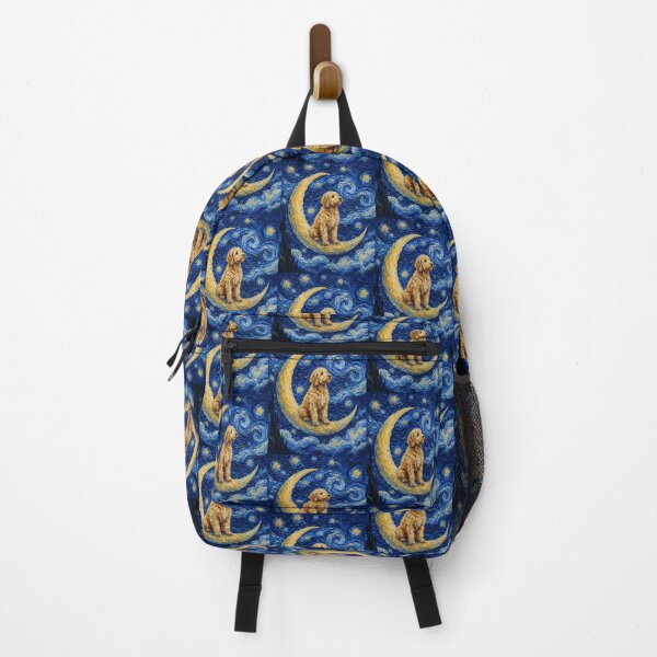 Item preview, Funny Goldendoodle Starry Night Painting Cute Moon Stars Mom Dad Kids designed and sold by FurryHavenPH.