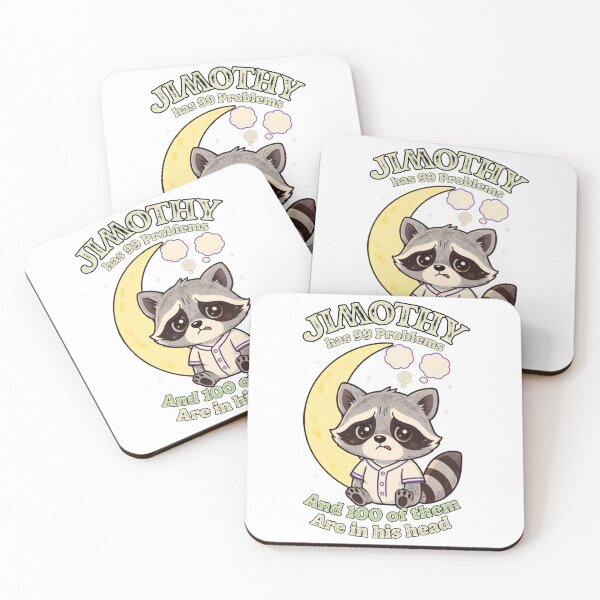 Item preview, Jimothy Has 99 Problems And 100 Are In His Head Funny Raccoon Overthinking Shirt   designed and sold by BellabdO.
