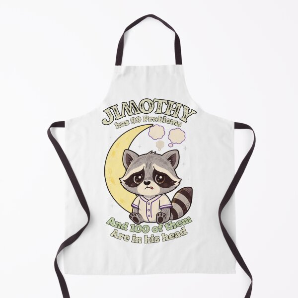 Item preview, Jimothy Has 99 Problems And 100 Are In His Head Funny Raccoon Overthinking Shirt designed and sold by BellabdO.