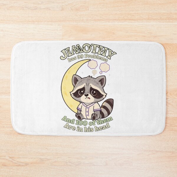 Item preview, Jimothy Has 99 Problems And 100 Are In His Head Funny Raccoon Overthinking Shirt designed and sold by BellabdO.