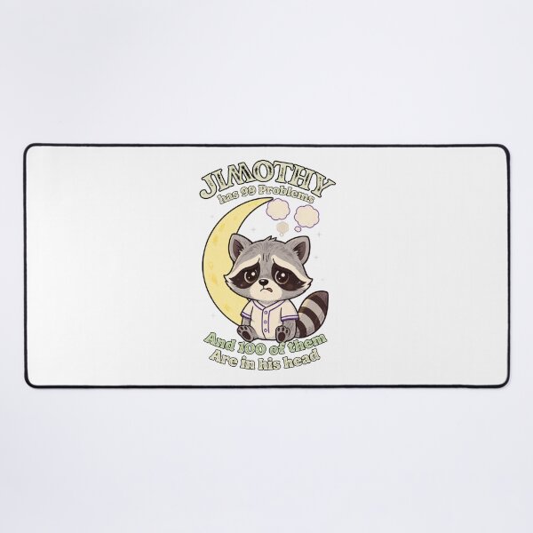 Item preview, Jimothy Has 99 Problems And 100 Are In His Head Funny Raccoon Overthinking Shirt designed and sold by BellabdO.