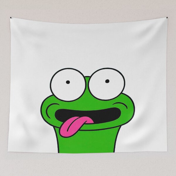 Item preview, Funny Goofy Green Frog Sticking Tongue Out designed and sold by alikencengde12.