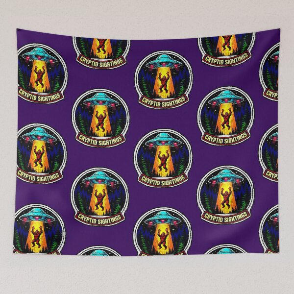 Item preview, Cryptid Sightings | UFO Abducted Bigfoot Design designed and sold by AstronautMerch.