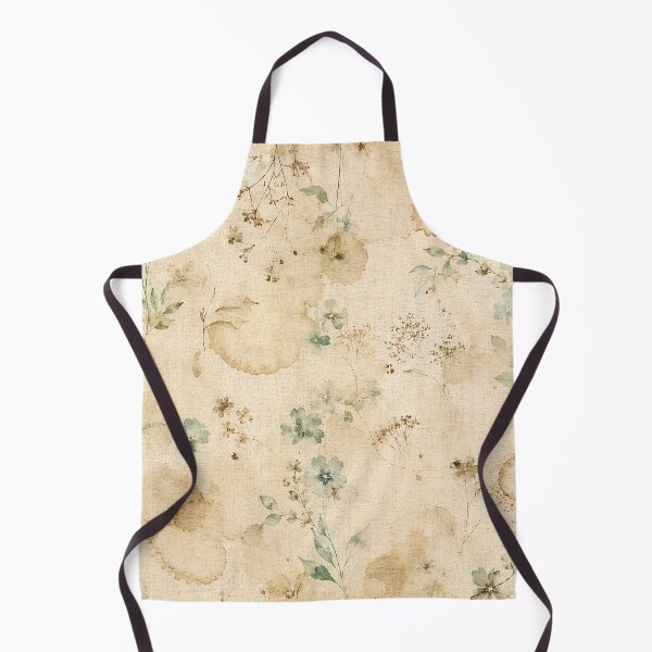 Item preview, Tea Stained Antique Linen Wildflower Botanical Pattern designed and sold by RescueHeart10.