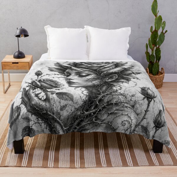 Item preview, Rose personified — botanical elegance in black and white designed and sold by Axokris.