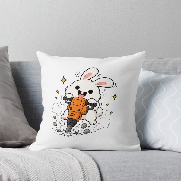 Item preview, Crazy Rabbit Jackhammer Funny Construction Meme designed and sold by MonkiFlipp.