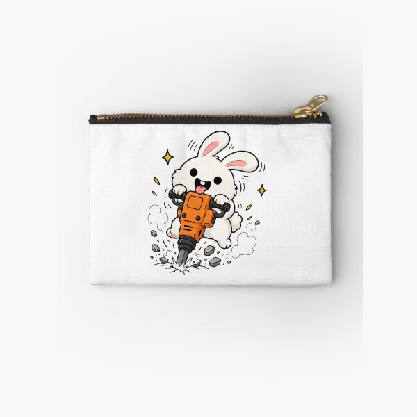 Item preview, Crazy Rabbit Jackhammer Funny Construction Meme designed and sold by MonkiFlipp.