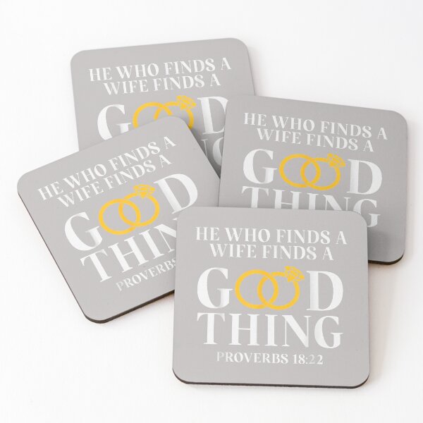 Item preview, He Who Finds A Wife Finds A Good Thing Husband Gifts designed and sold by mjohnson9.