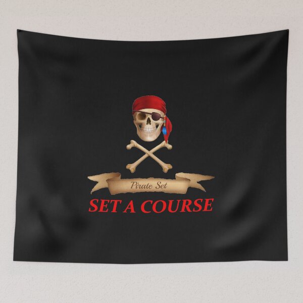 Item preview, Set A Course Pirate Skull Graphic designed and sold by MA-Apparel.