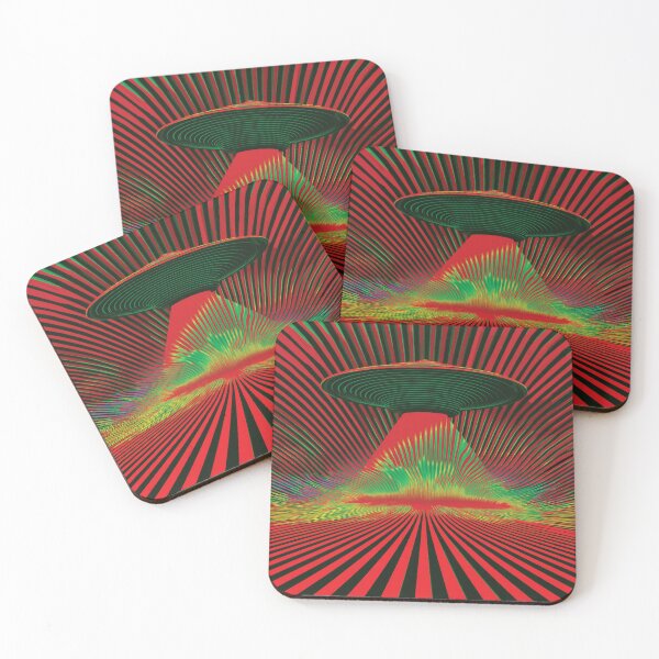 Item preview, Decoration UFO Eerie Space Weirdcore Doomcore Dark Space in Cosmic Red designed and sold by ✨nightvrld.