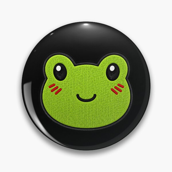 Item preview, Kawaii Frog Embroidery Patch Illustration designed and sold by ColorSplash123.