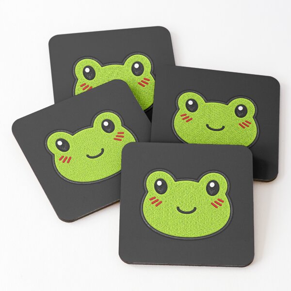 Item preview, Kawaii Frog Embroidery Patch Illustration designed and sold by ColorSplash123.