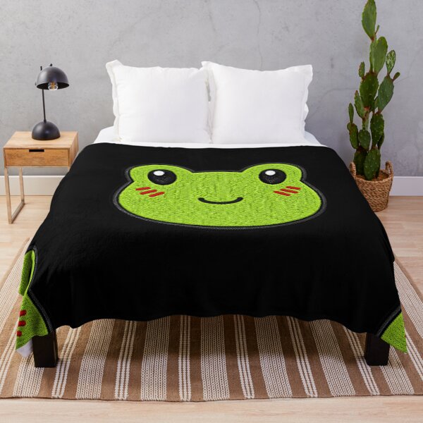 Item preview, Kawaii Frog Embroidery Patch Illustration designed and sold by ColorSplash123.