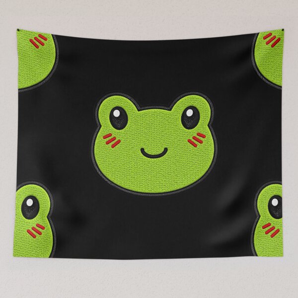 Item preview, Kawaii Frog Embroidery Patch Illustration designed and sold by ColorSplash123.