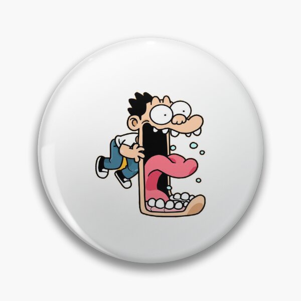 Item preview, Crazy Cartoon Man Eating Himself With Huge Open Mouth designed and sold by alikencengde12.
