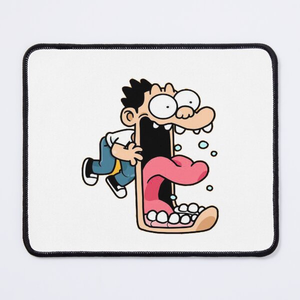Item preview, Crazy Cartoon Man Eating Himself With Huge Open Mouth designed and sold by alikencengde12.