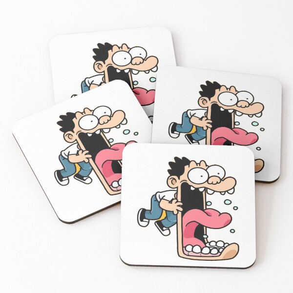 Item preview, Crazy Cartoon Man Eating Himself With Huge Open Mouth designed and sold by alikencengde12.