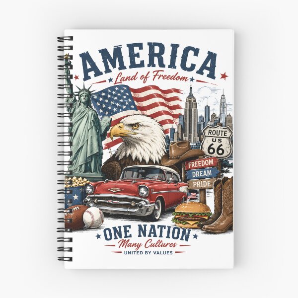 Item preview, America Land of Freedom Patriotic Bald Eagle Vintage Route 66 designed and sold by Kimos Creative Store.