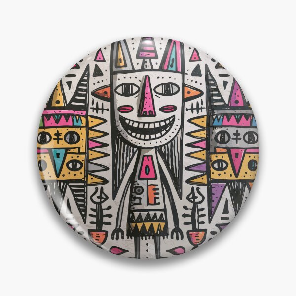 Item preview, Vibrant Abstract Folk Art Creature Pattern designed and sold by Romgora.