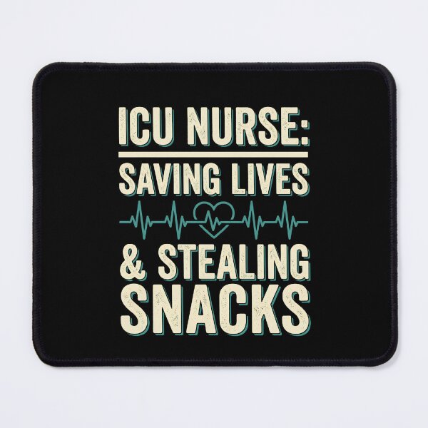 Item preview, Funny ICU Nurse Saving Lives And Stealing Snacks Vintage designed and sold by VinsendDraconi.
