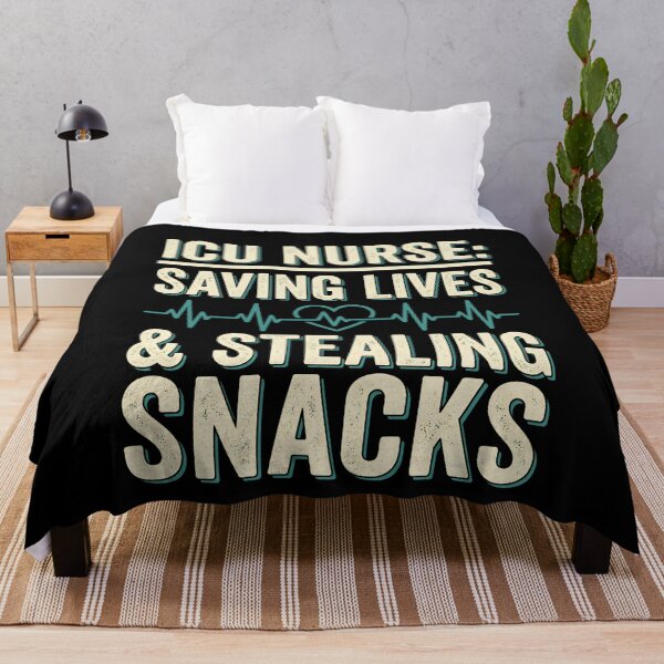 Item preview, Funny ICU Nurse Saving Lives And Stealing Snacks Vintage designed and sold by VinsendDraconi.