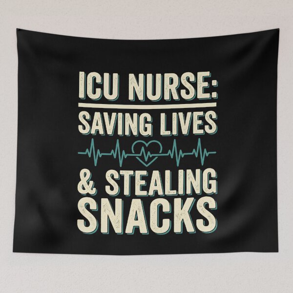 Item preview, Funny ICU Nurse Saving Lives And Stealing Snacks Vintage designed and sold by VinsendDraconi.