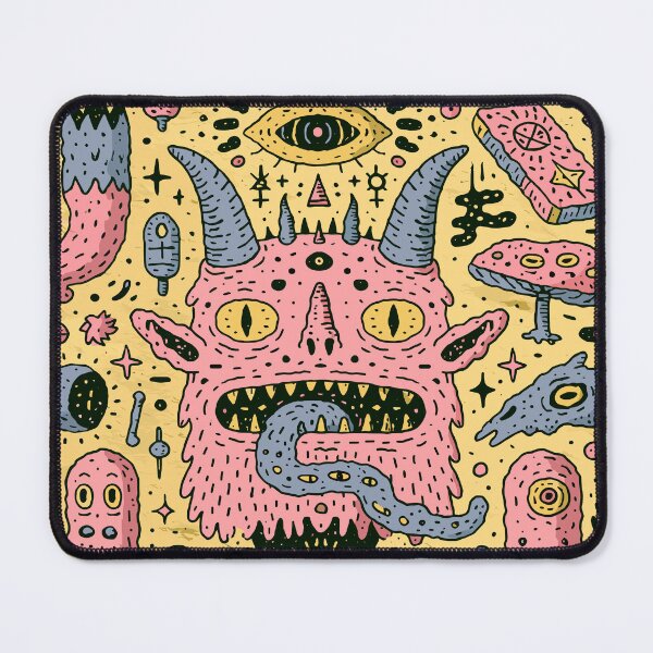 Item preview, Psychedelic Cosmic Monster Doodle Art designed and sold by Romgora.