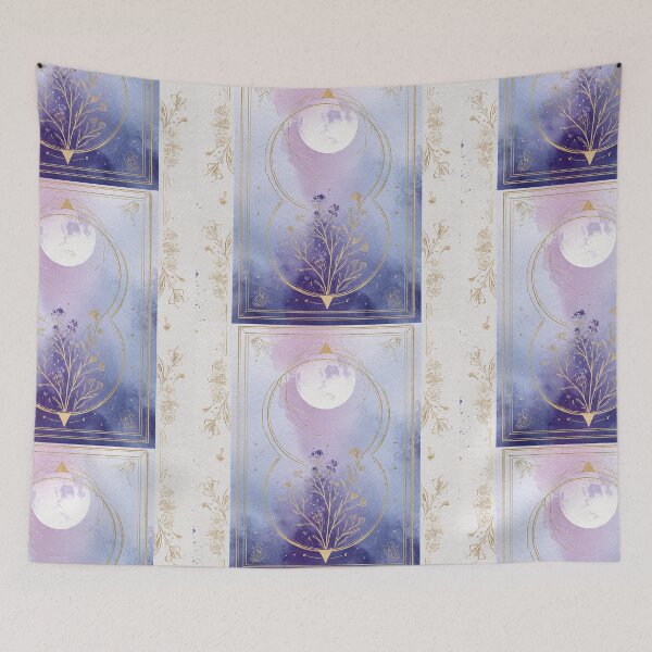 Item preview, Celestial Lavender Full Moon & Wildflowers designed and sold by Sheoutthere.