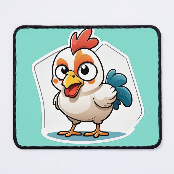Item preview, Cute Cartoon Chicken Funny Farm Bird Sticker designed and sold by designerbhai009.