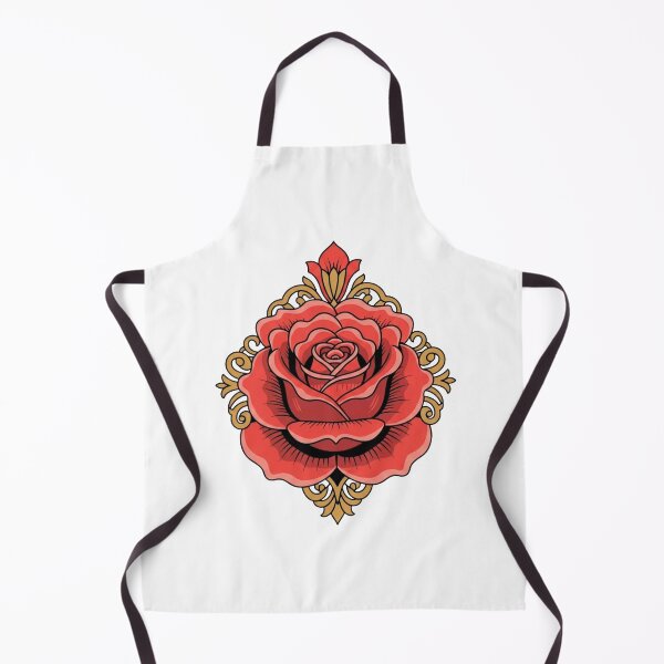 Item preview, Vintage Traditional Red Rose Ornamental Tattoo Art designed and sold by Dzblack.