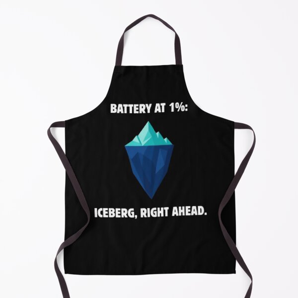 Item preview, Battery At 1 Percent Iceberg Right Ahead Funny Parody designed and sold by Mircea786.