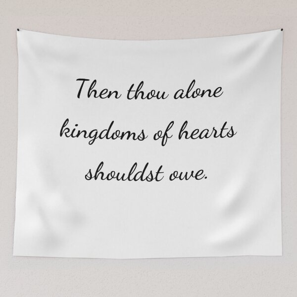 Item preview, “Then thou alone kingdoms of hearts shouldst owe.” - handwriting black designed and sold by ariksworld.