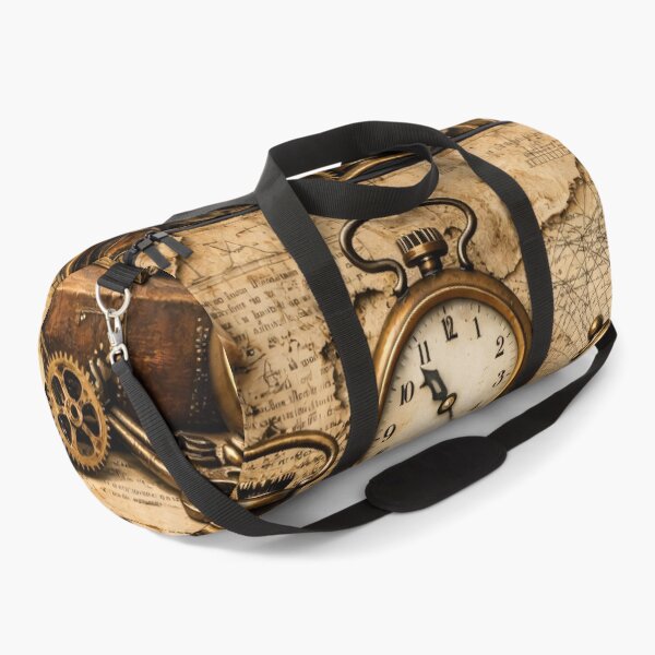 Item preview, Vintage Steampunk Clocks and Gears – Antique Timekeeper Collage Art Print designed and sold by Kaleidoscope Print.