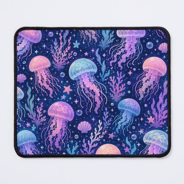 Item preview, Jellyfish Dreamscape Seamless Pattern – Pastel Ocean Fantasy & Magical Underwater Aesthetic designed and sold by RJACreative.