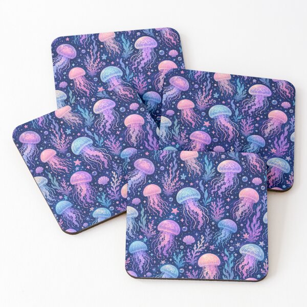 Item preview, Jellyfish Dreamscape Seamless Pattern – Pastel Ocean Fantasy & Magical Underwater Aesthetic designed and sold by RJACreative.