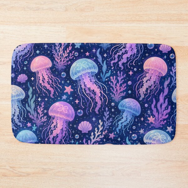 Item preview, Jellyfish Dreamscape Seamless Pattern – Pastel Ocean Fantasy & Magical Underwater Aesthetic designed and sold by RJACreative.