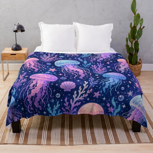 Item preview, Jellyfish Dreamscape Seamless Pattern – Pastel Ocean Fantasy & Magical Underwater Aesthetic designed and sold by RJACreative.