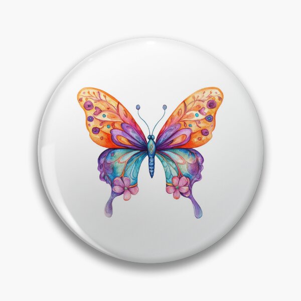 Item preview, Vibrant Butterfly on Black Background designed and sold by jierrfan.