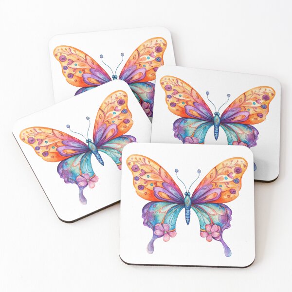 Item preview, Vibrant Butterfly on Black Background designed and sold by jierrfan.